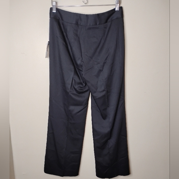 NWT Anne Klein Wide Leg Dress Pants 6P Black Wool Blend Lined Career - Picture 4 of 7